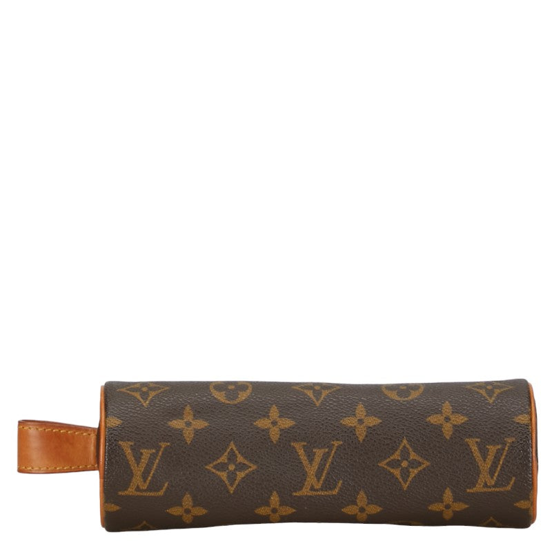 Louis Vuitton Monogram Tours Long Porterait Pencase M47630 Brown PVC Leather  Louis Vuitton