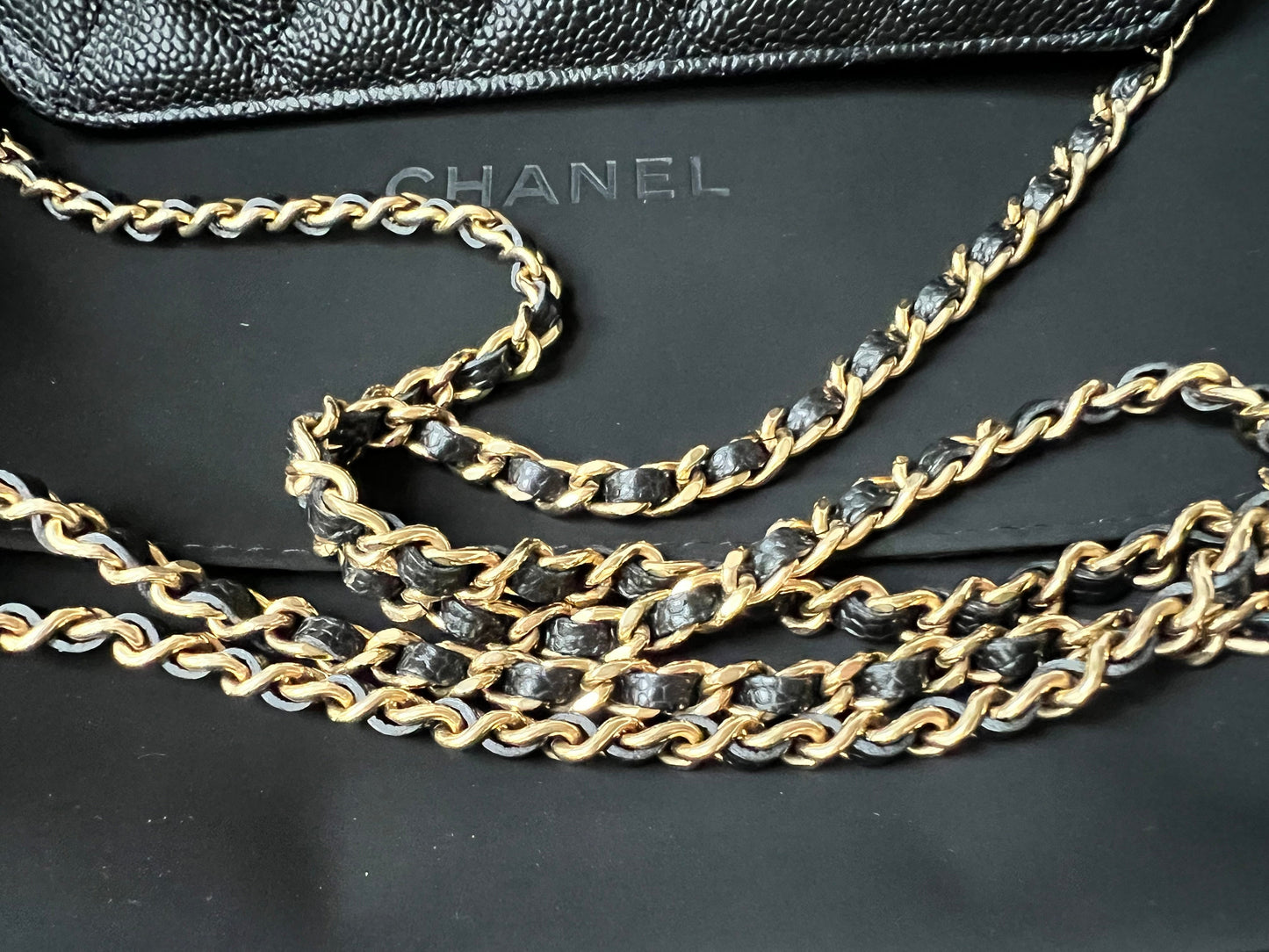 Chanel Black Caviar Wallet on Chain