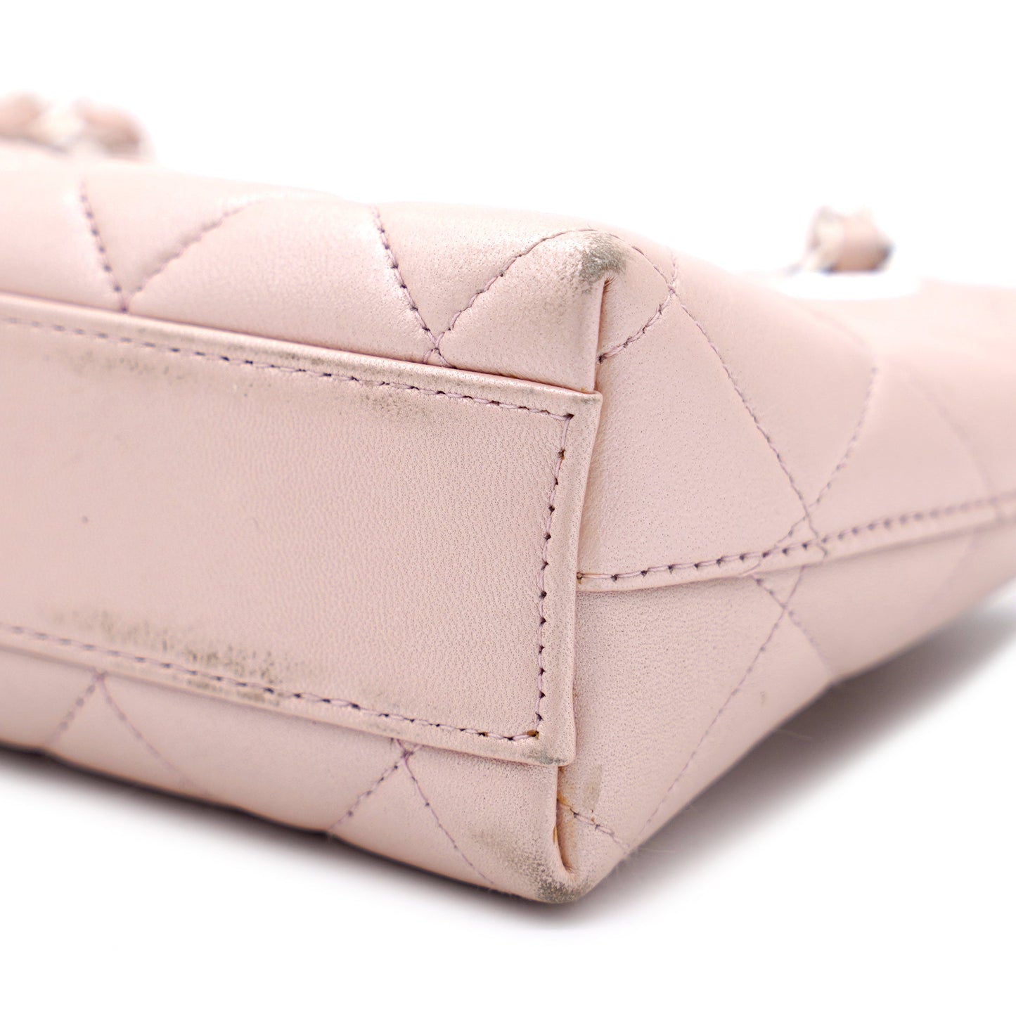 Chanel Pearlecent Pink Quilted Vintage Small Tote Bag