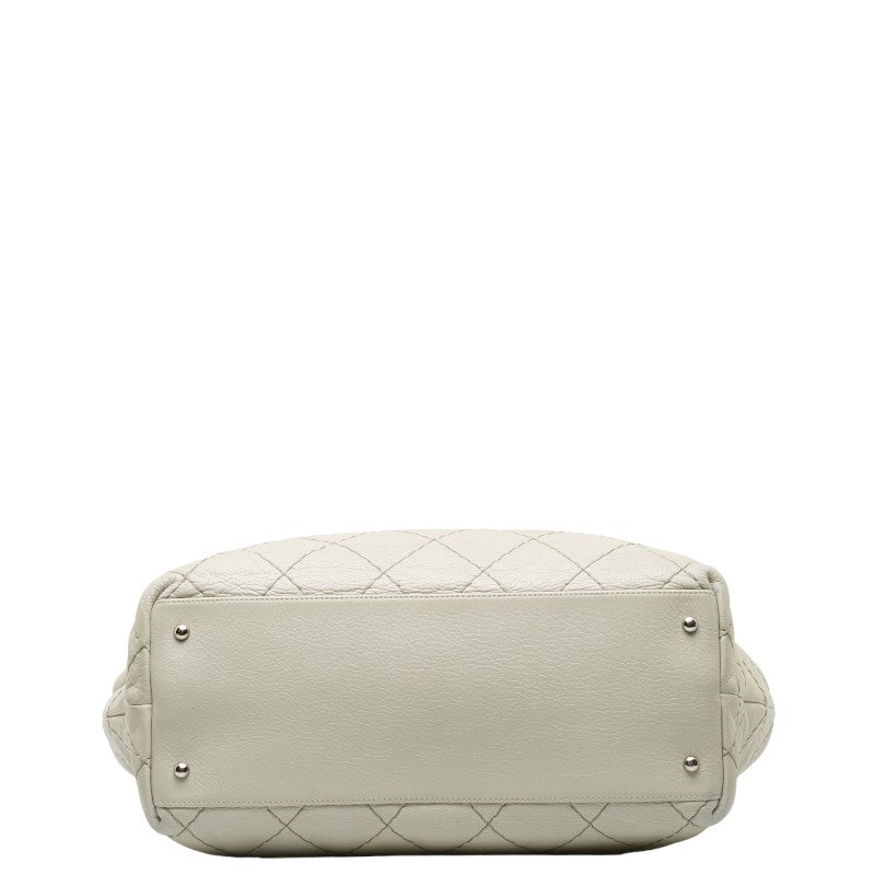 Chanel Mattress Cocomark houlder Bag  Bag Gray Leather Lady Chanel