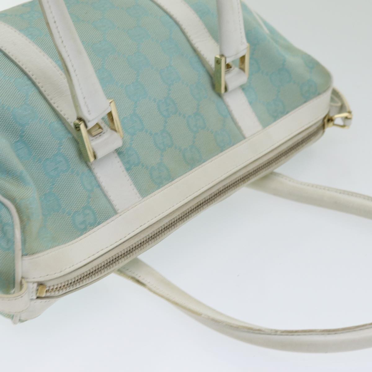 Gucci Blue Canvas Handbag