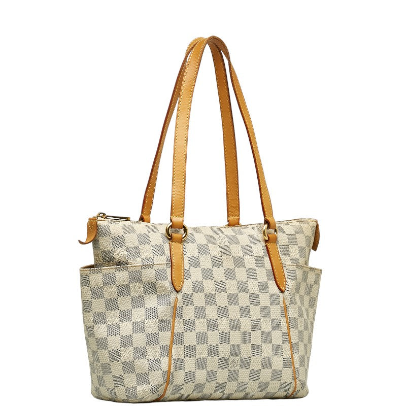 LOUIS VUITTON Totally PM in Damier Azur N41280 Tote Bag White