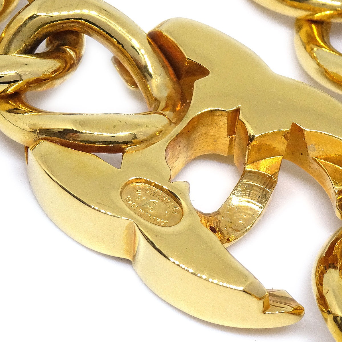 ★CHANEL Turnlock Gold Bracelet 95P