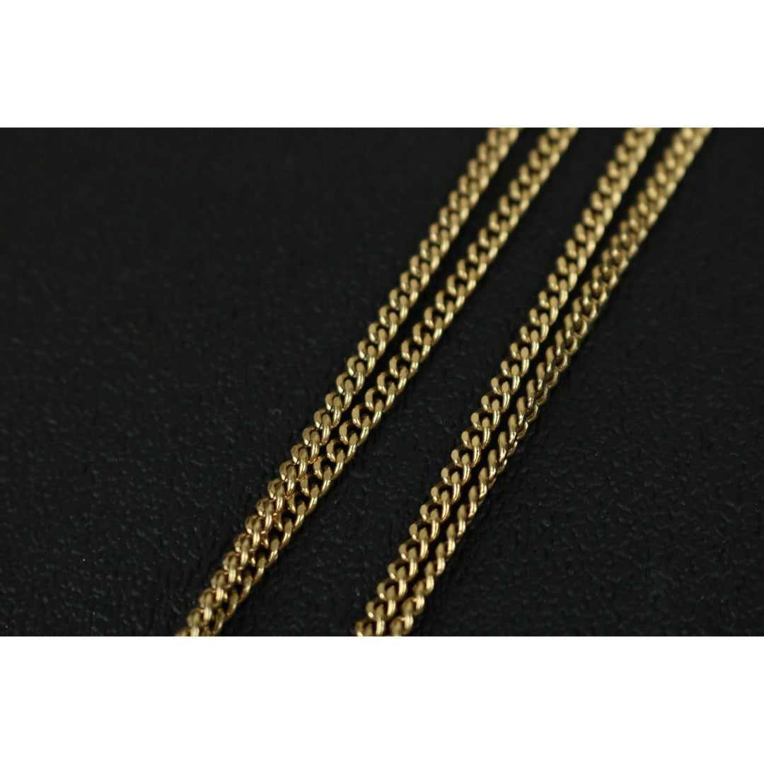 Very Good ( Rank A) ｜CHANEL COCO Mark Double chain Rhinestone Chocker Necklace ｜F25021118