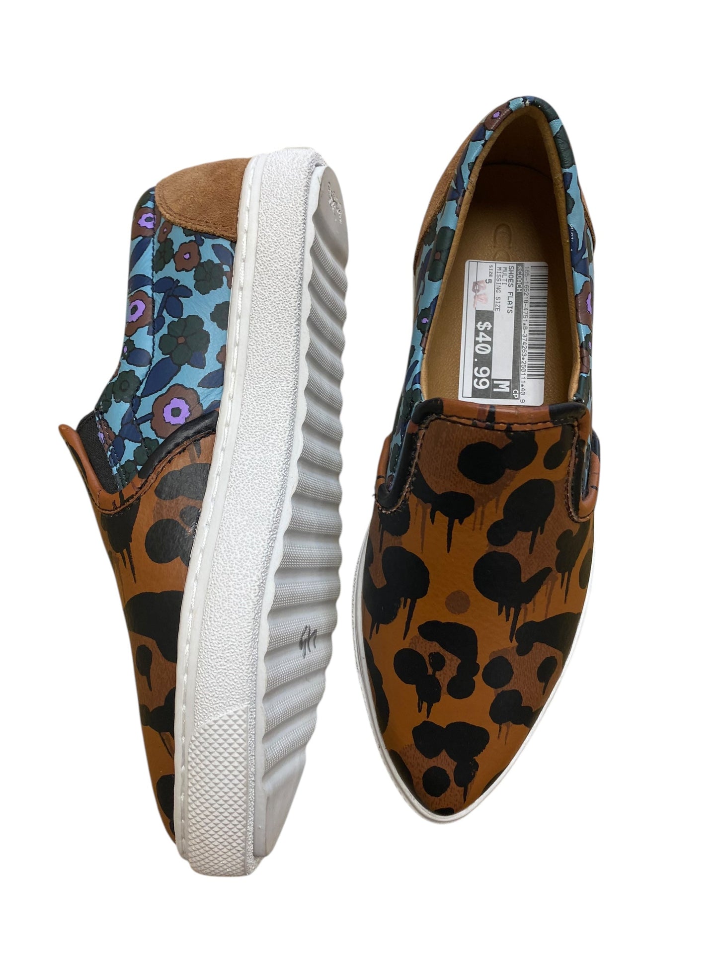 Shoes Flats By Coach In Multi-colored, Size: 5