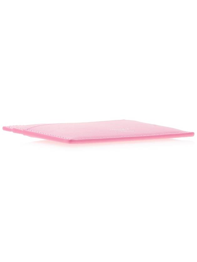 Luxury Balenciaga  Logo Calfskin Card Wallet Pink
