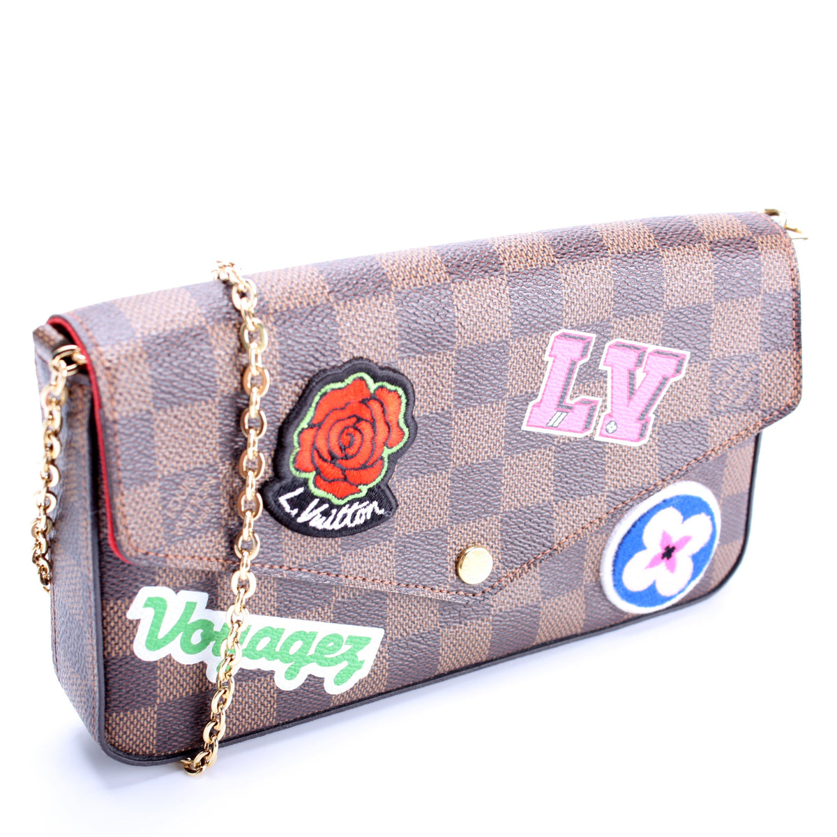Pochette Felicie Damier Ebene Patches