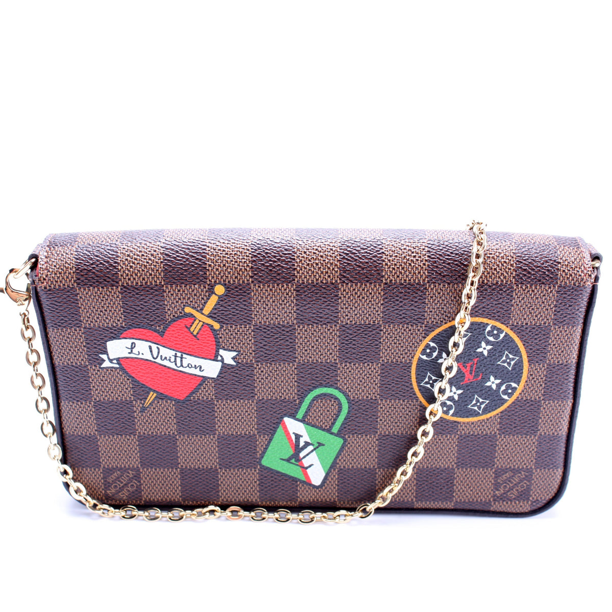 Pochette Felicie Damier Ebene Patches
