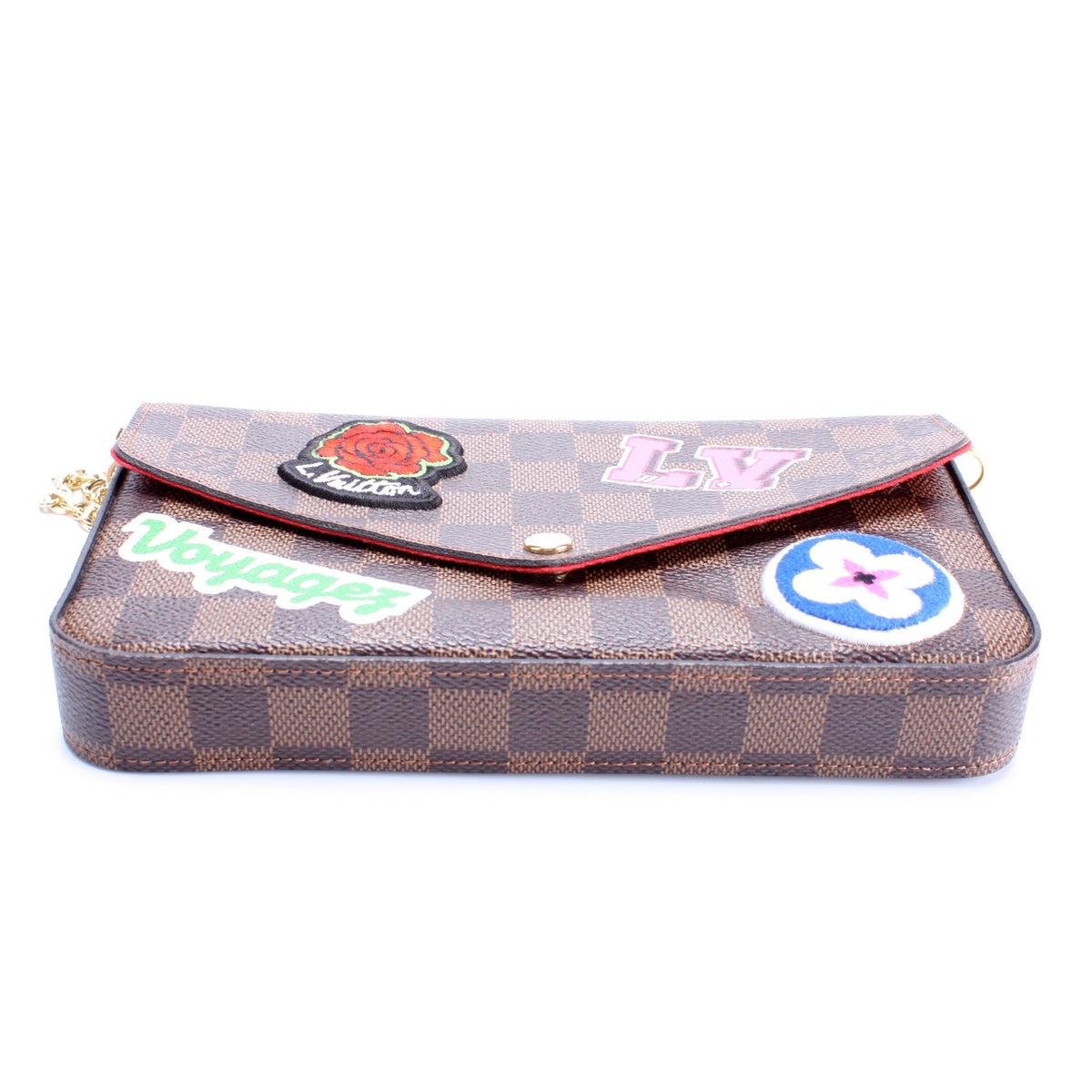Pochette Felicie Damier Ebene Patches