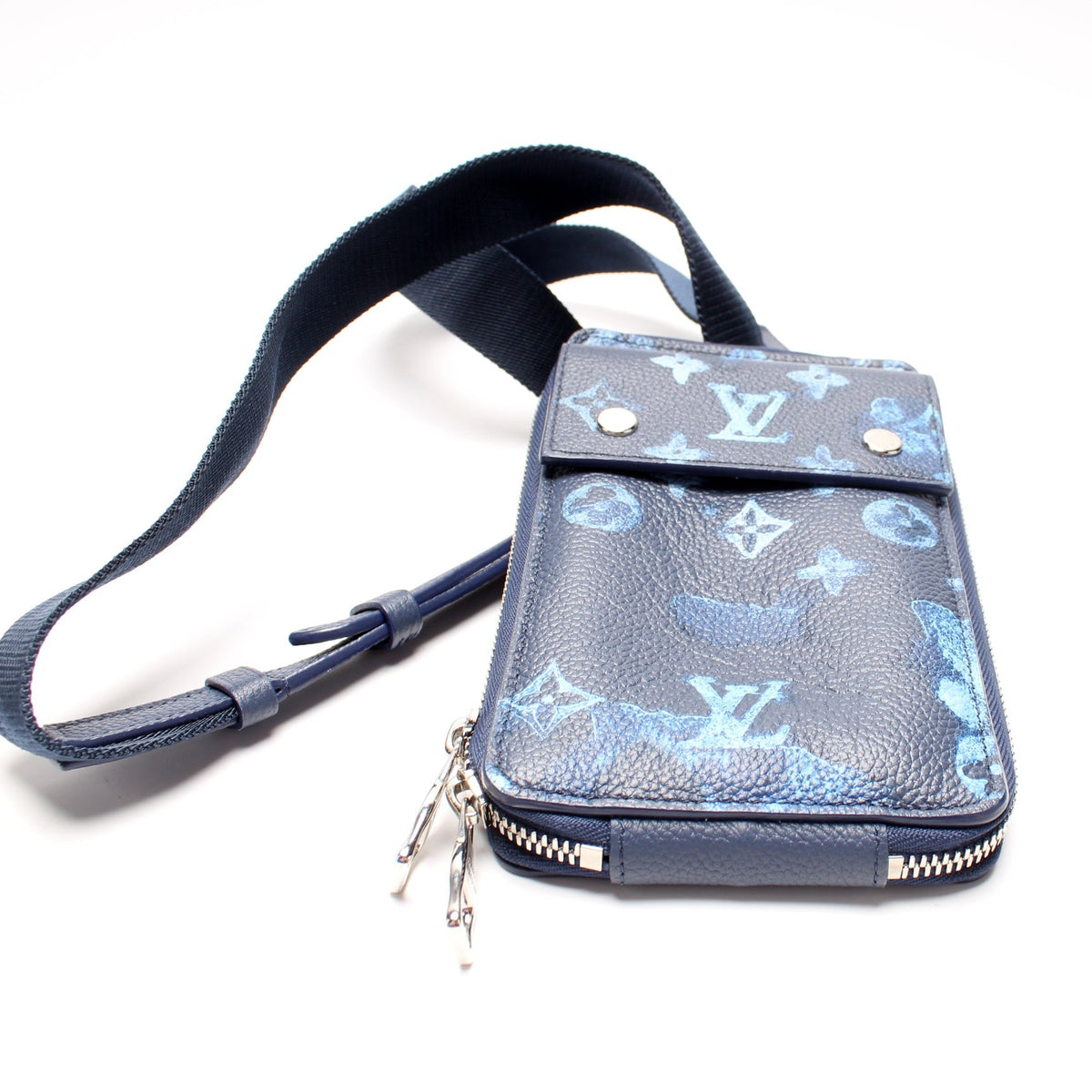 Phone Pouch Watercolor Ink Monogram