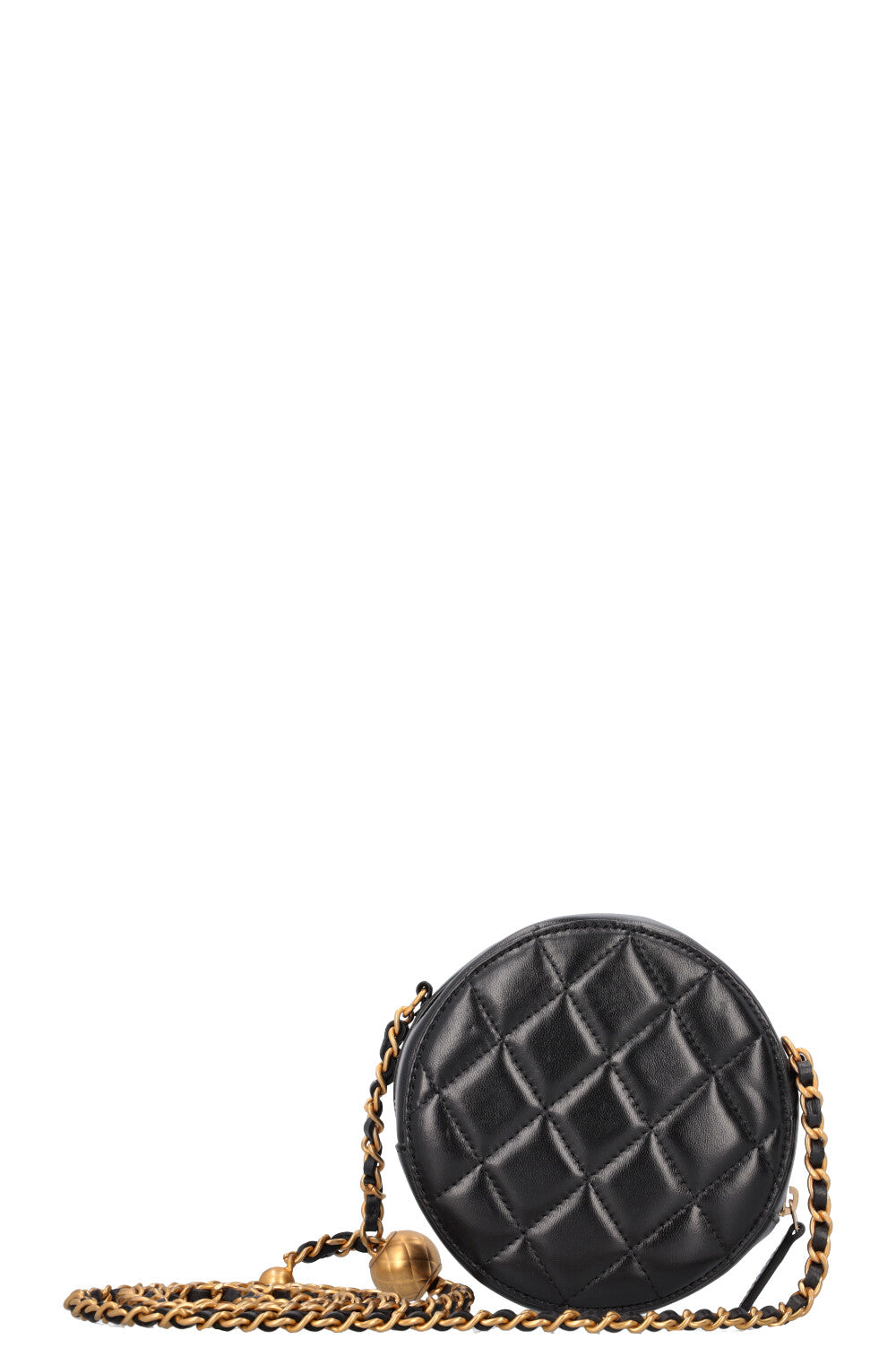 CHANEL Round Crossbody Bag Black