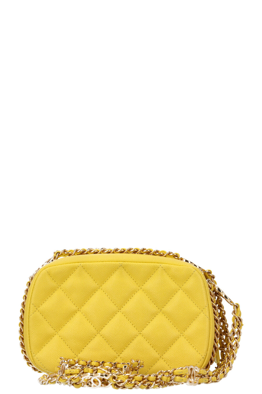 CHANEL Crossbody Bag Caviar Yellow