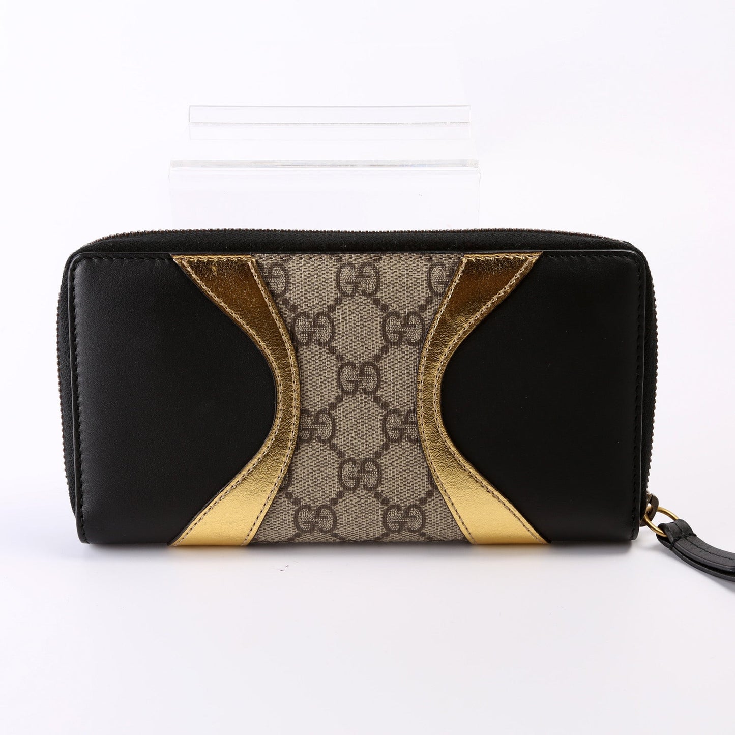 GG Supreme Calfskin Zip Around Wallet