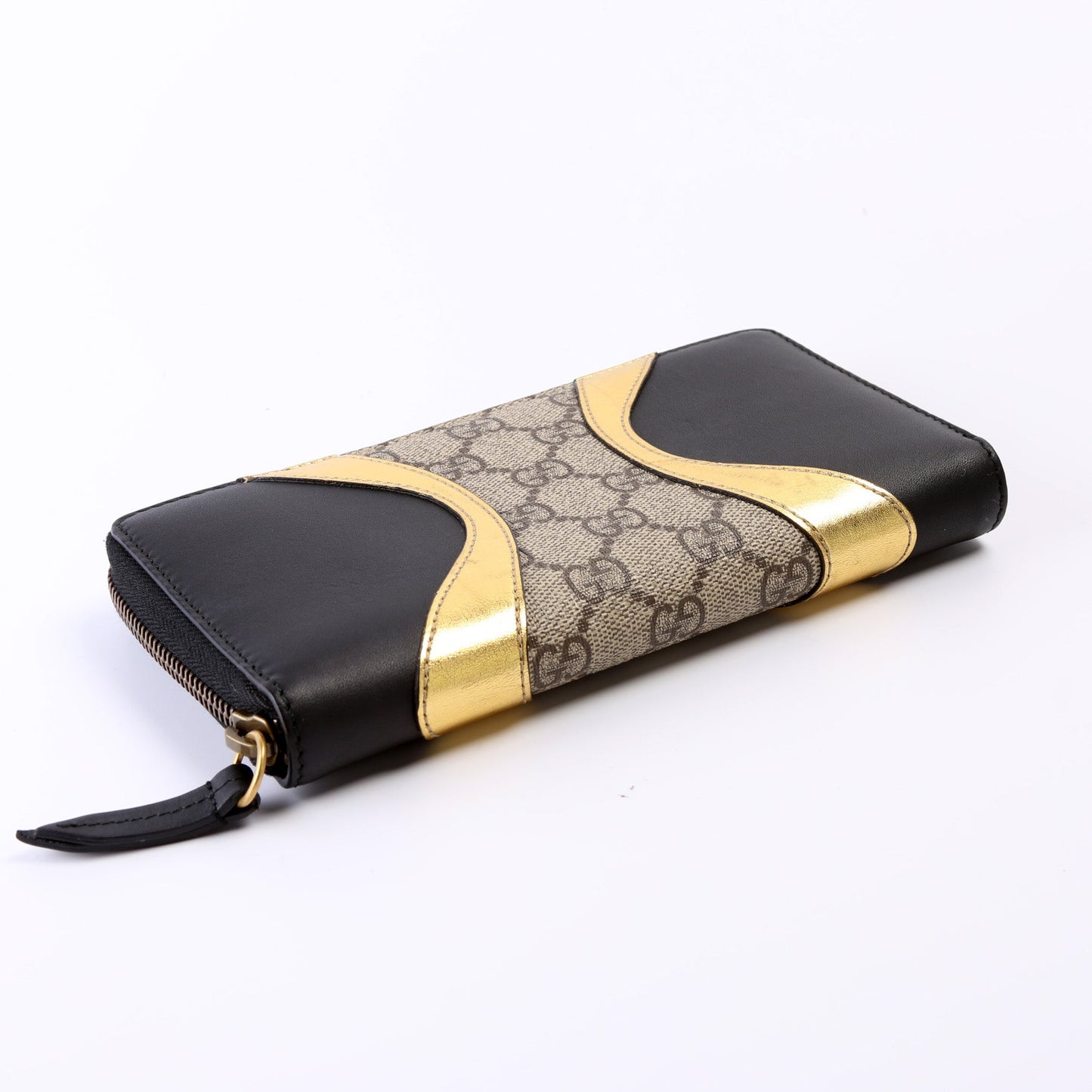 GG Supreme Calfskin Zip Around Wallet