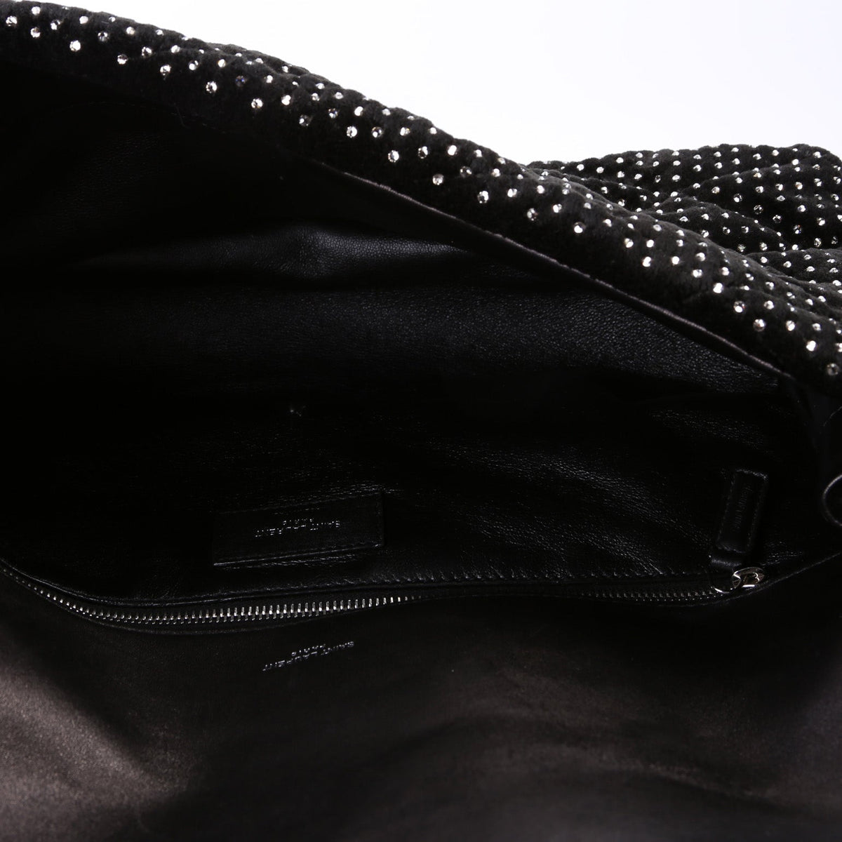 Sade Puffer Envelope Velvet and Lambskin with Rhinestone