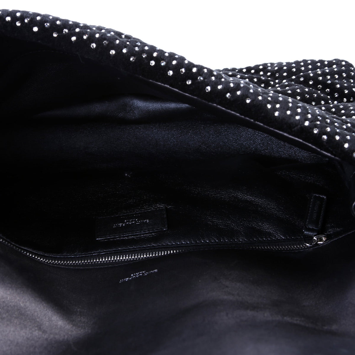 Sade Puffer Envelope Velvet and Lambskin with Rhinestone
