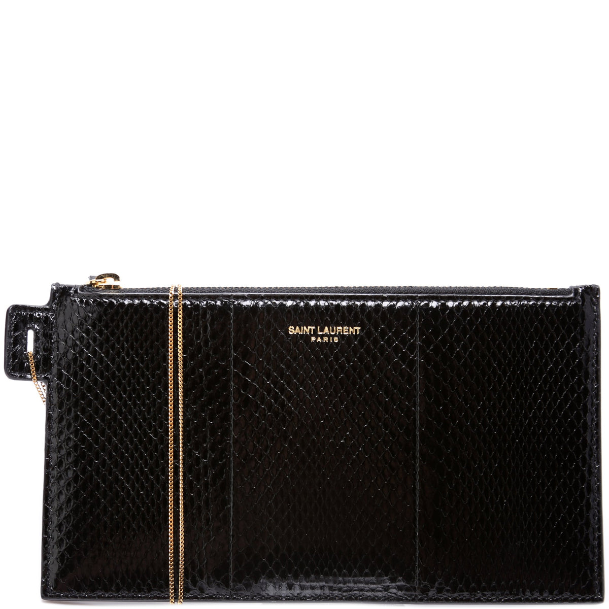 Snakeskin Pouch With Chain