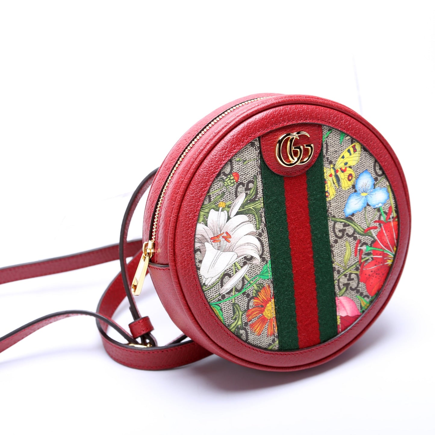 Gucci  Ophidia Web Mini Flora Round Backpack