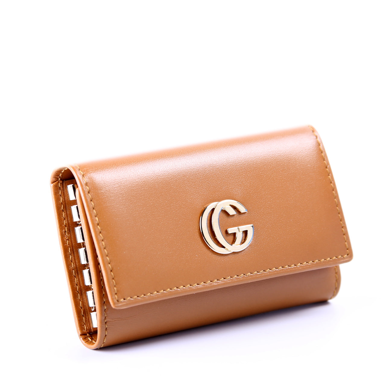 Gucci GG Key Case Smooth Leather .