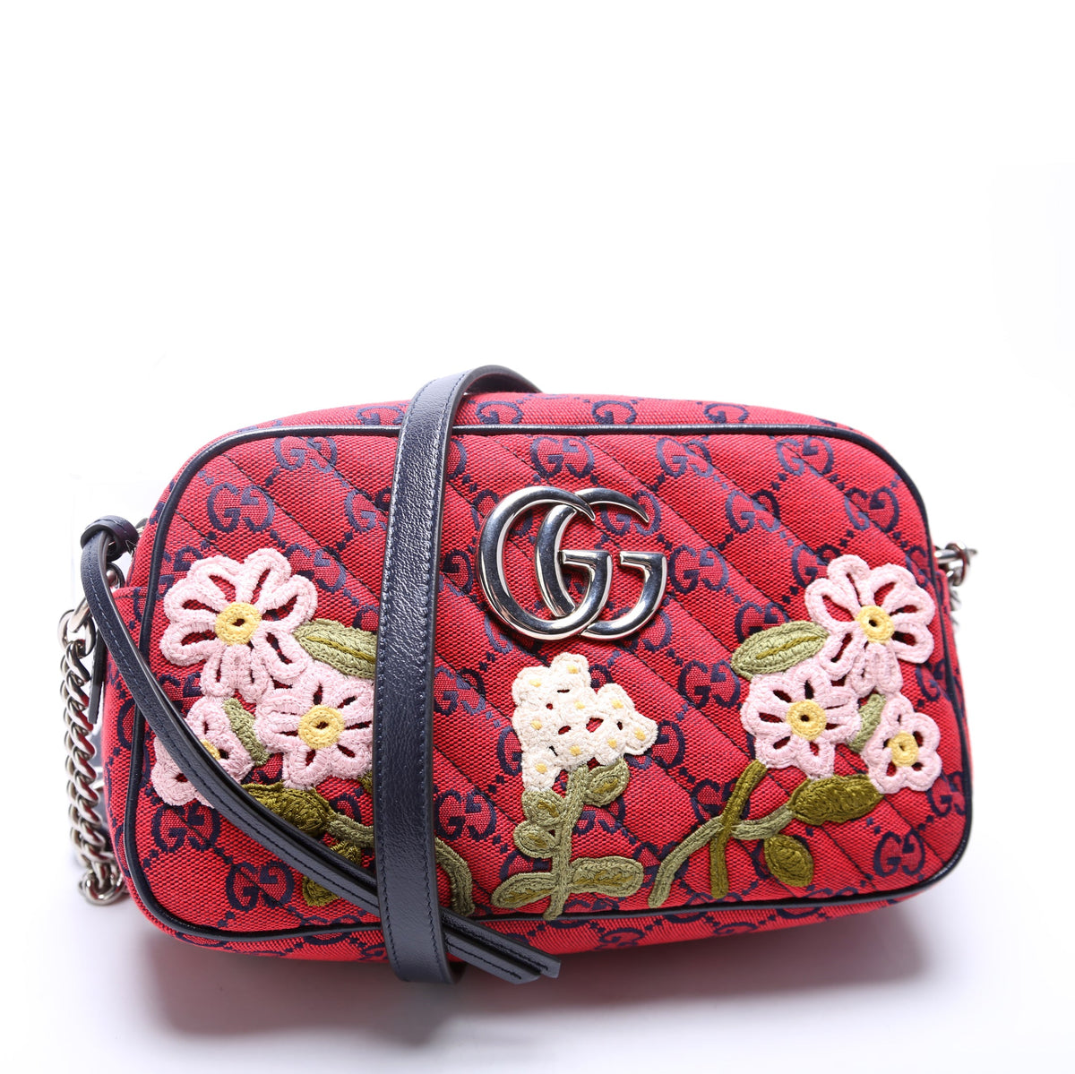 Marmont Small Camera Multicolor Embroidered Canvas