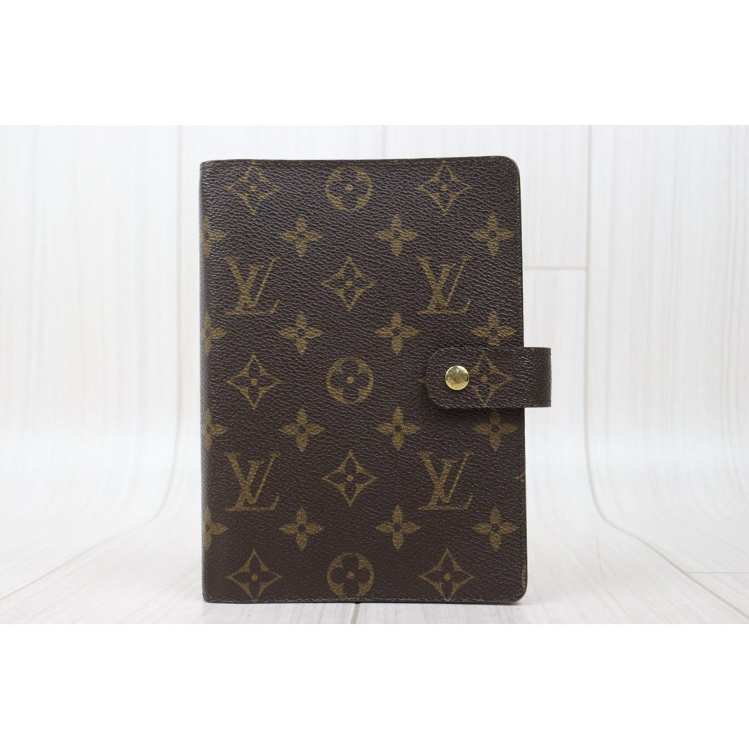 Good ( Rank AB) ｜ LV Monogram Medium Ring Agenda Cover Notebook Cover ｜Q25040305