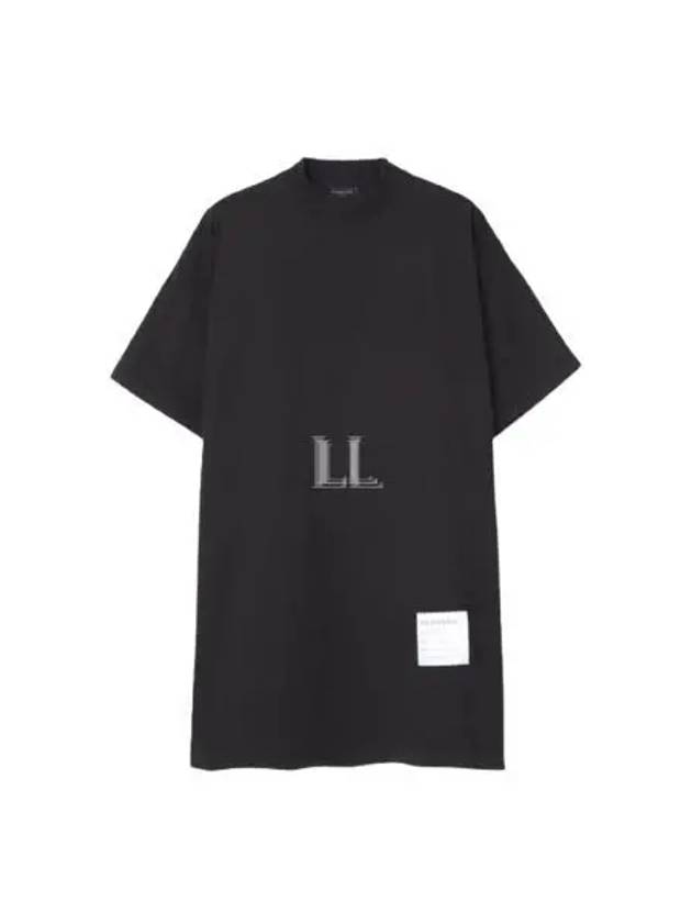 Luxury Balenciaga  Sample Sticker Oversized Short Sleeve T-Shirt Black