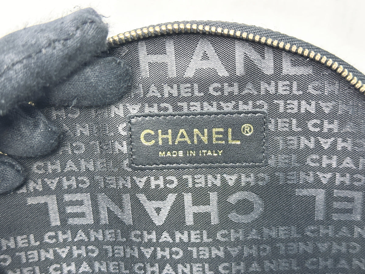 Chanel Record Chain Bag in Patent Leather Black Red 8954 holo