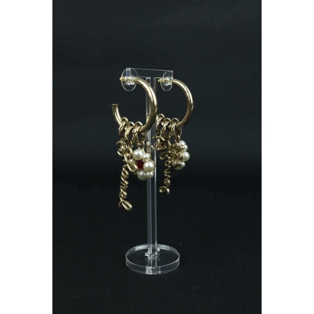 Excellent（Rank SA）｜ CHANEL Coco Mark Flowers Pearl Earrings｜X25030105