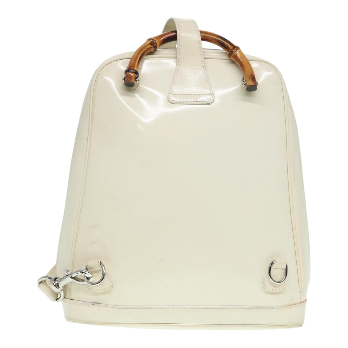 Gucci Bamboo White Leather Shoulder Bag