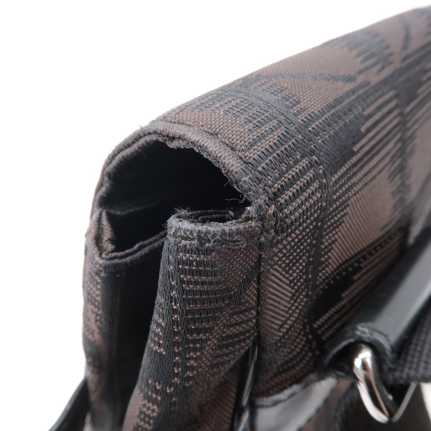 Chanel New Travel Line Nylon Jacquard Leather Shoulder Bag A