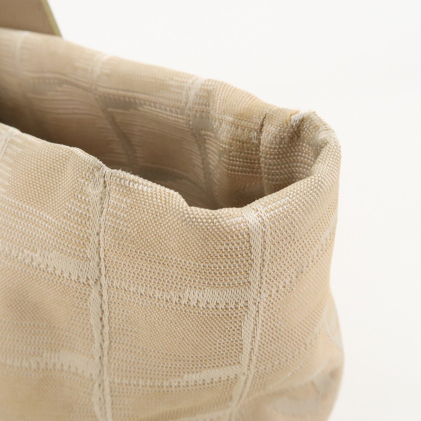 Chanel New Travel Line Nylon Jacquard Leather Tote Bag A