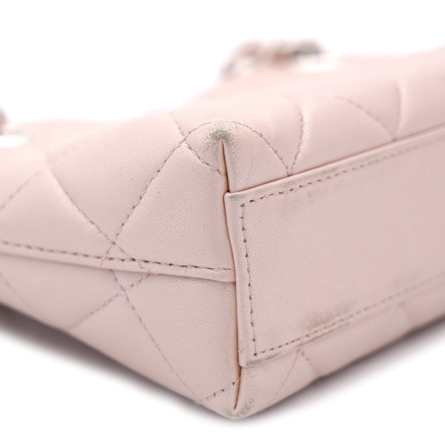 Chanel Pearlecent Pink Quilted Vintage Small Tote Bag
