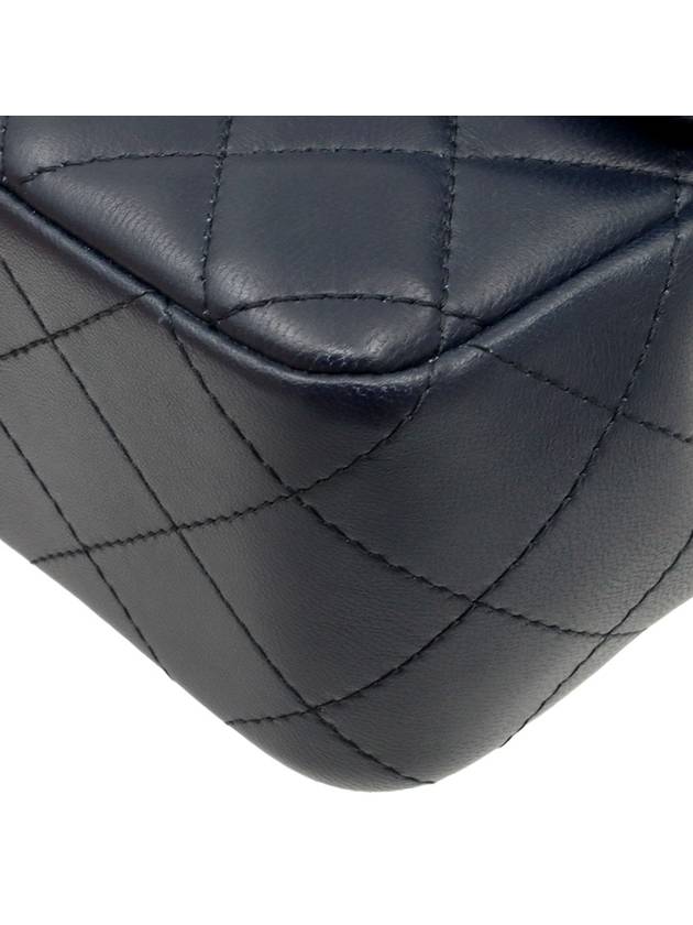 Dark Navy Lambskin CC Logo Champagne Gold Chain Classic New Mini Flap Shoulder Bag 29th A69900 Chanel