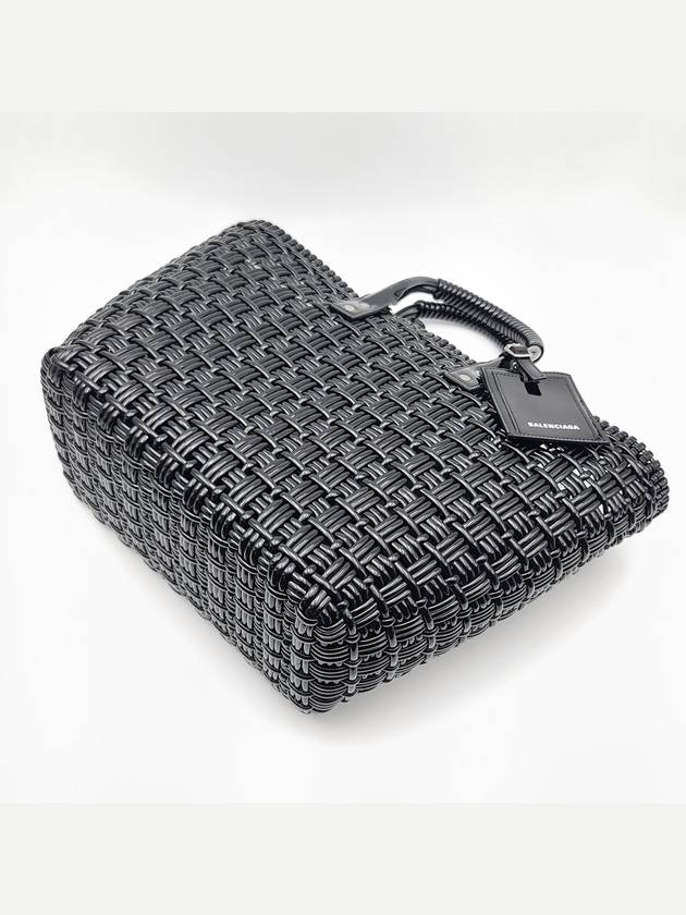 Luxury Balenciaga  Bistro Strap Basket Small Tote Bag Black