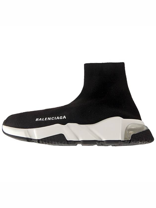Luxury Balenciaga  Speedrunner Clear Sole High Top Sneakers Black
