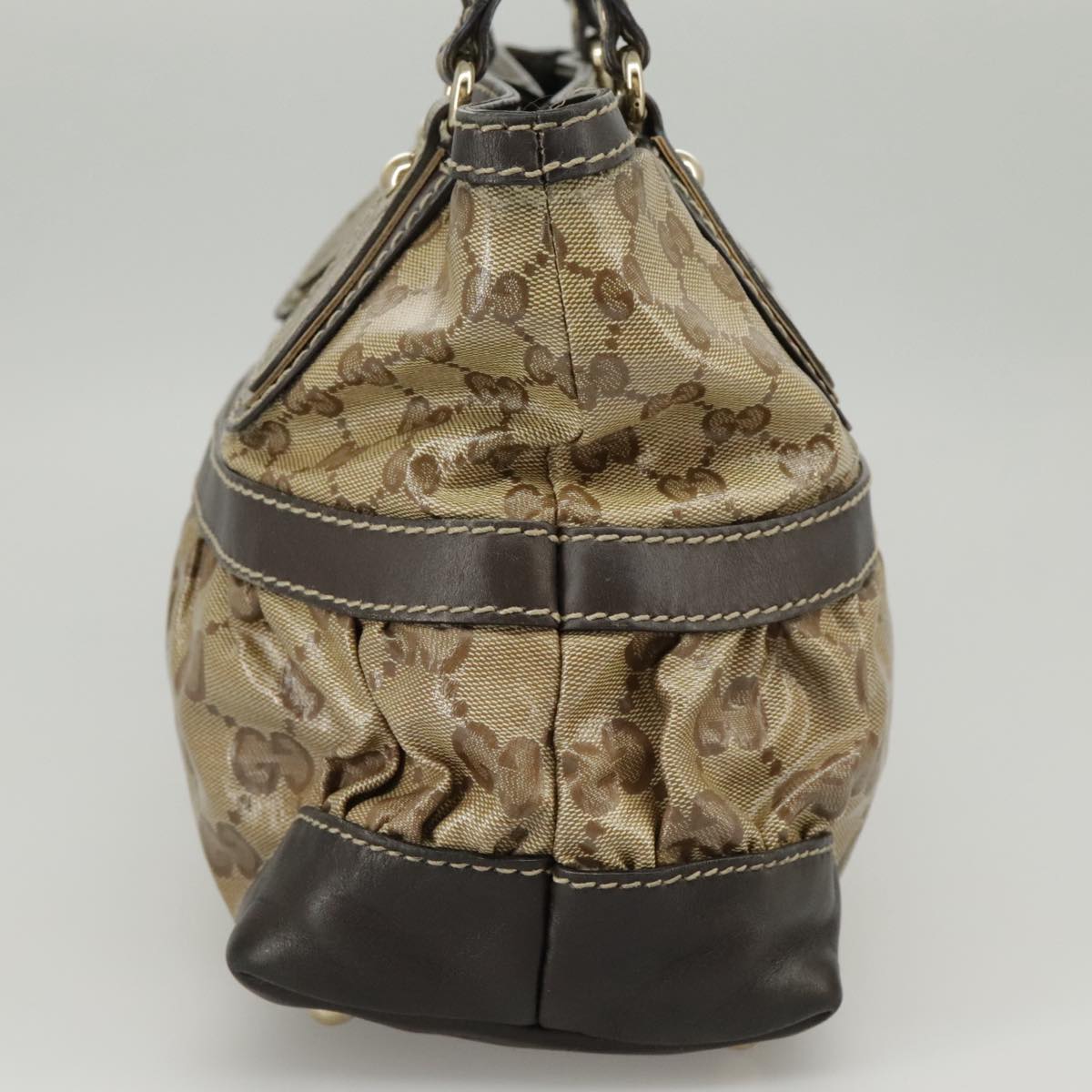 Gucci Gg Crystal Beige Canvas Handbag