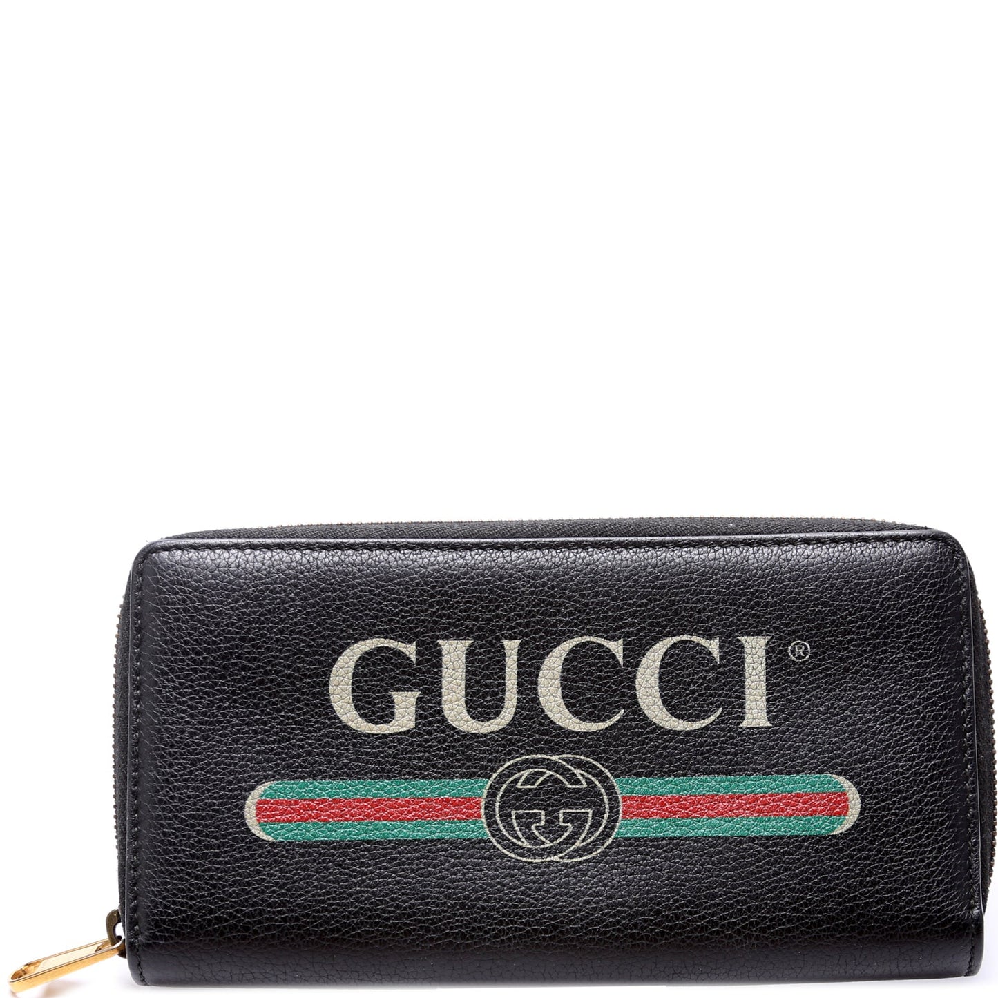 Gucci  Retro Logo Leather Zip Around Wallet