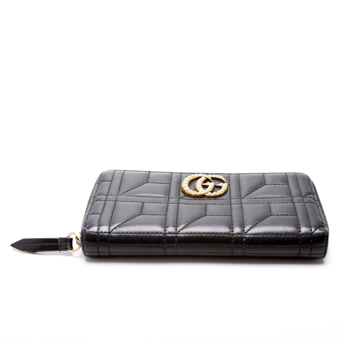 GG Marmont Pearly Zip Around Wallet