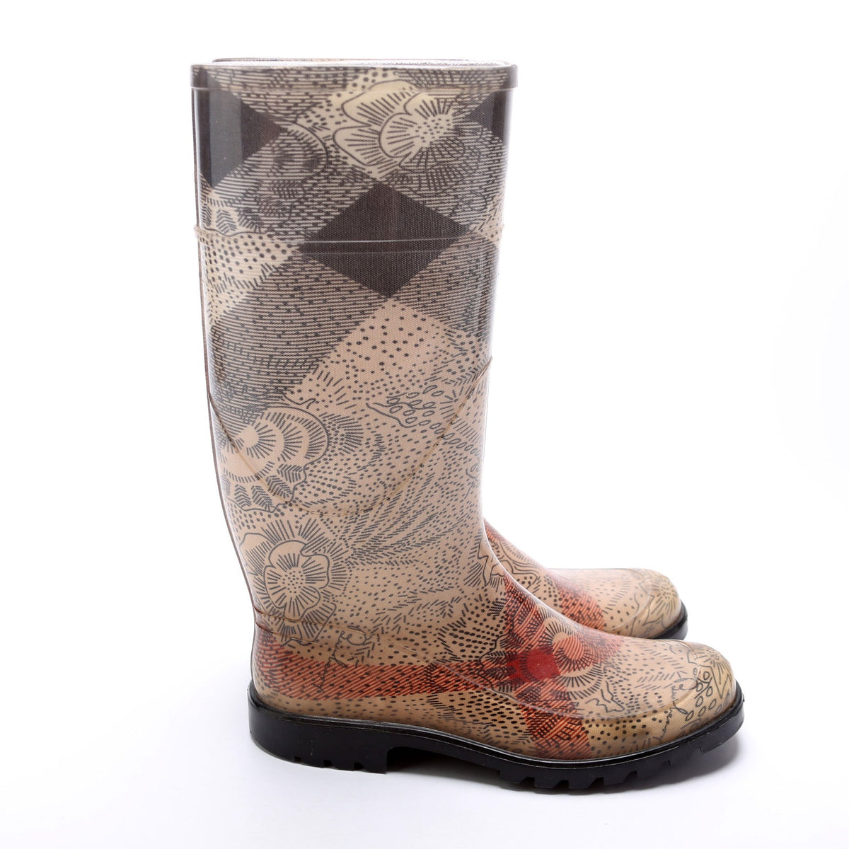 Check Rubber Boots Size 38