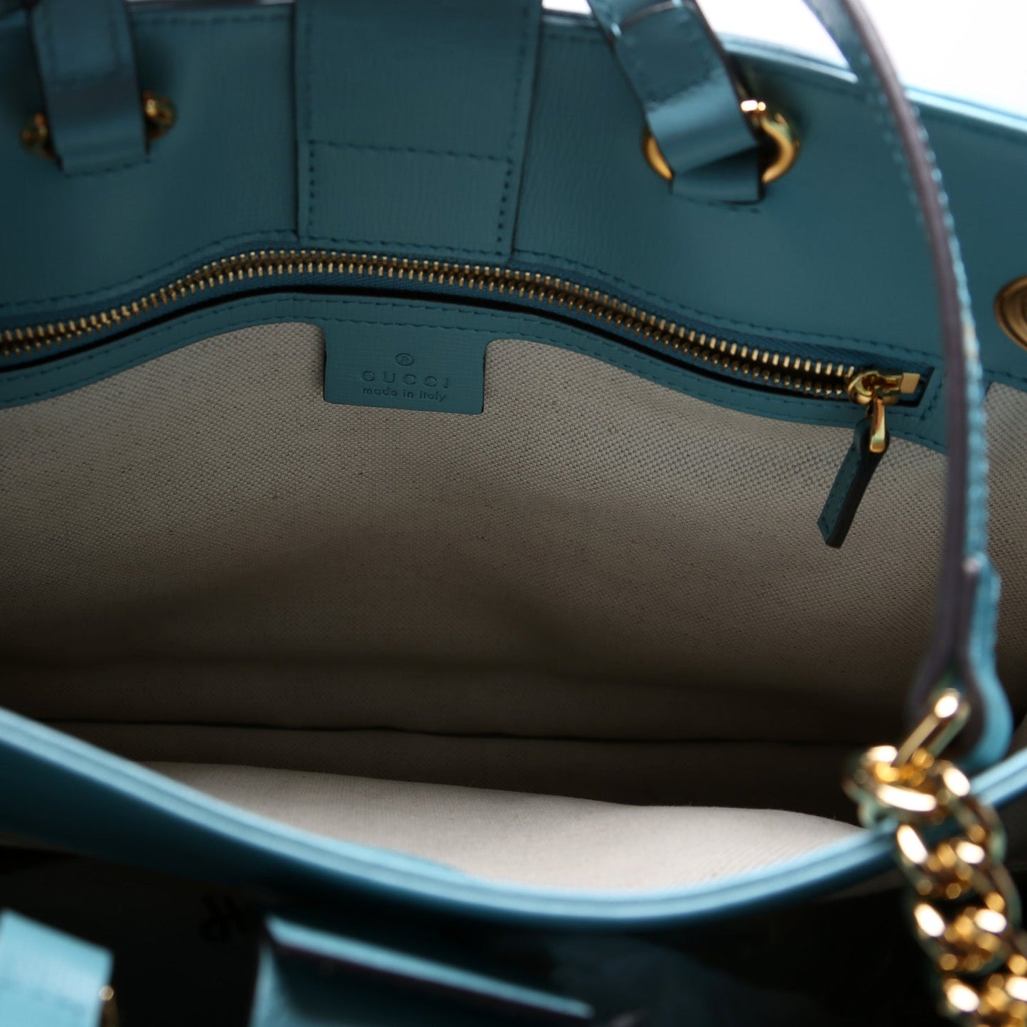 Horsebit Raffia Chain Tote