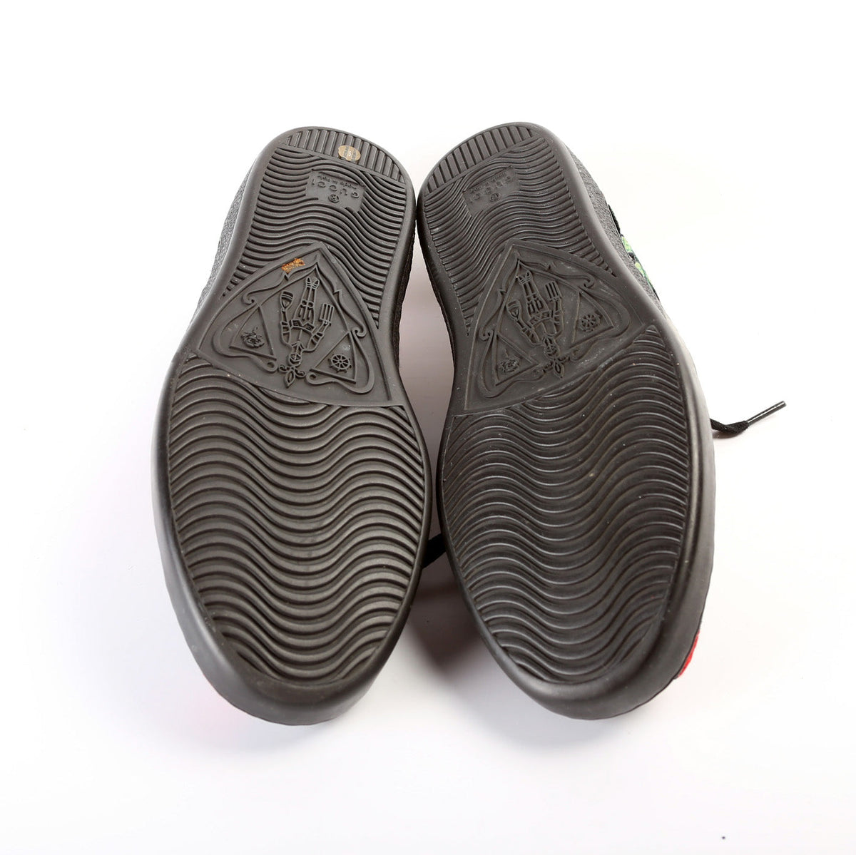 Ace Web Flower Embroidered Leather Sneaker Men's Size