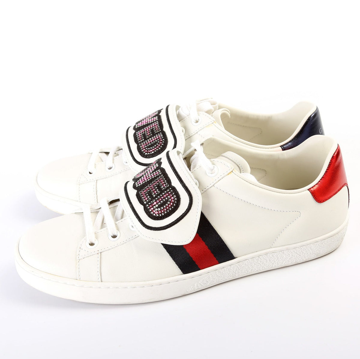 Ace Web Loved Embellished Velcro Leather Sneakers SIze