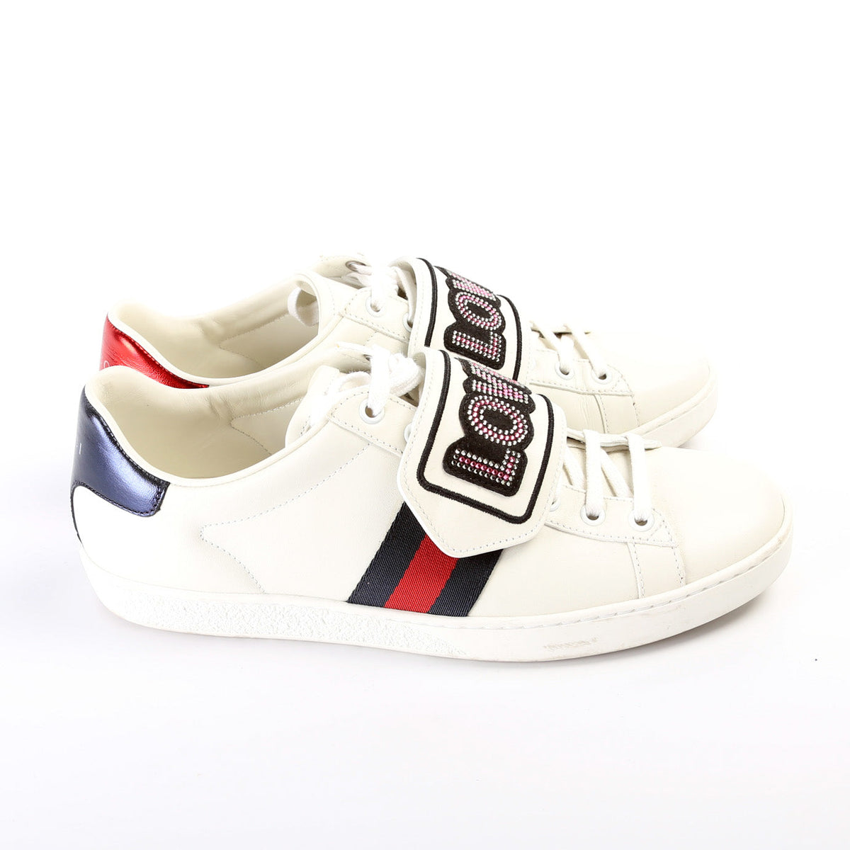 Ace Web Loved Embellished Velcro Leather Sneakers SIze