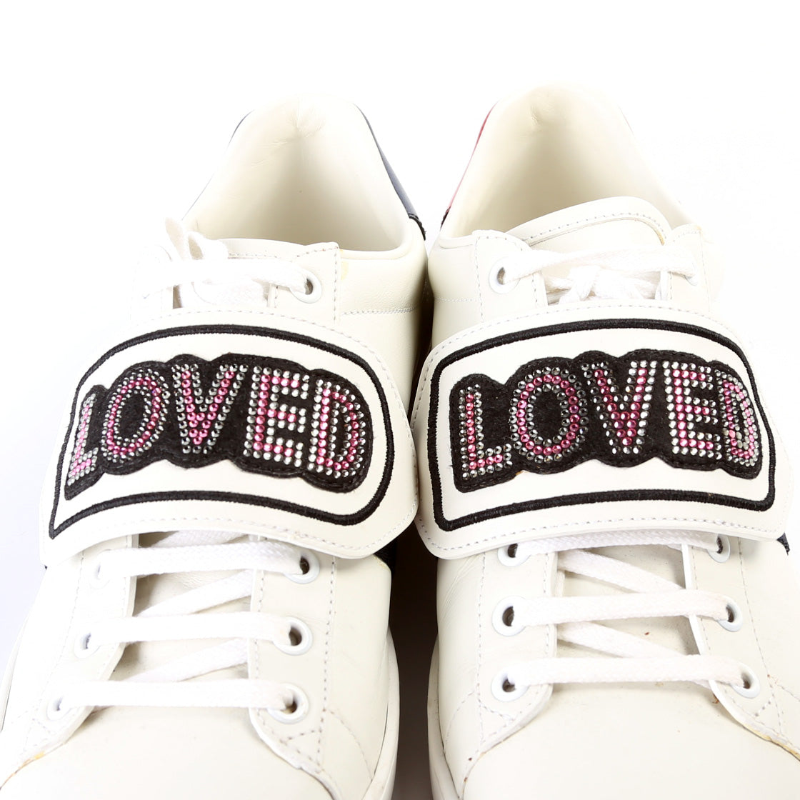 Ace Web Loved Embellished Velcro Leather Sneakers SIze