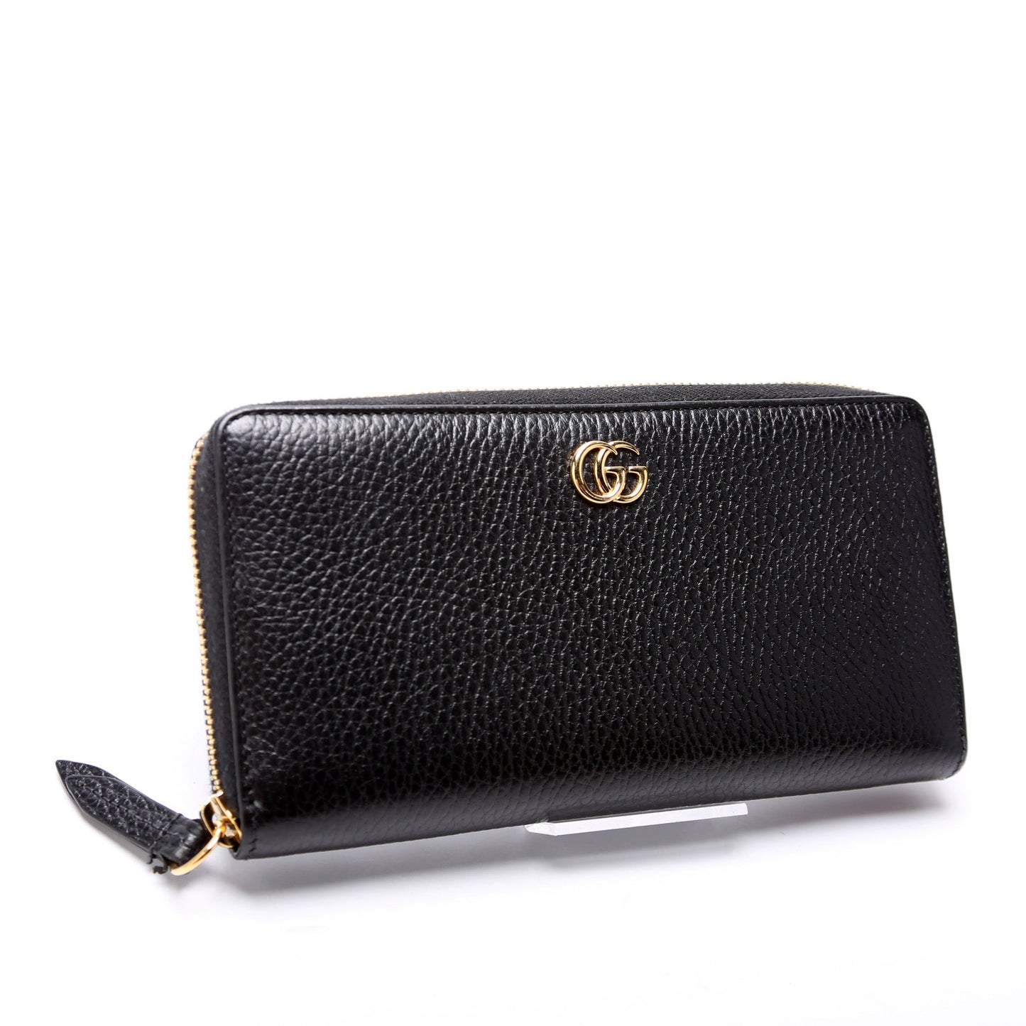 GG Leather Zip Around Wallet