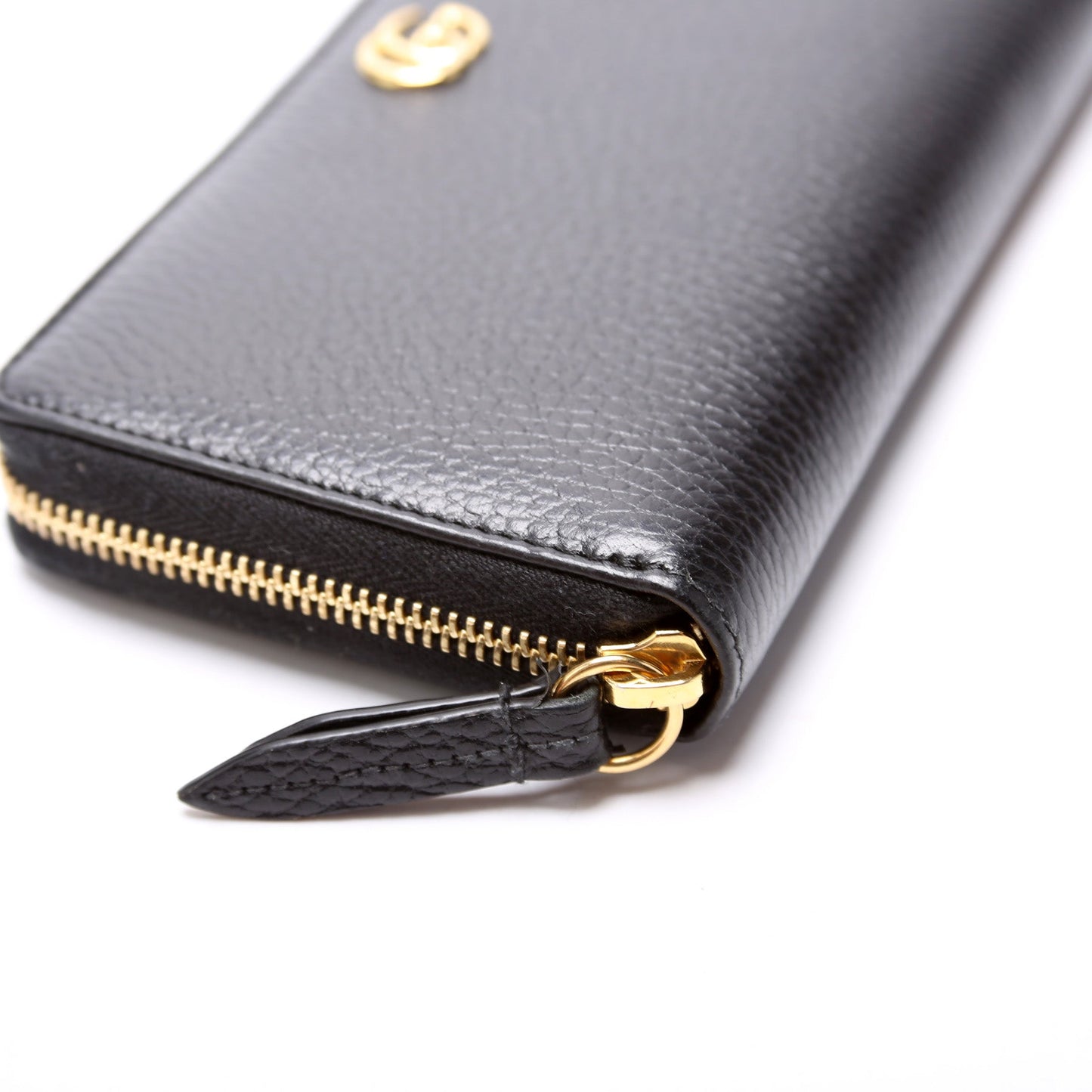 GG Leather Zip Around Wallet