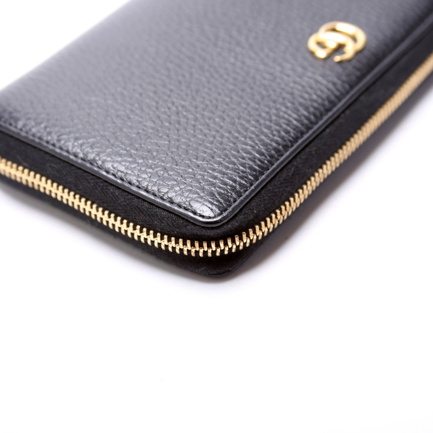 GG Leather Zip Around Wallet
