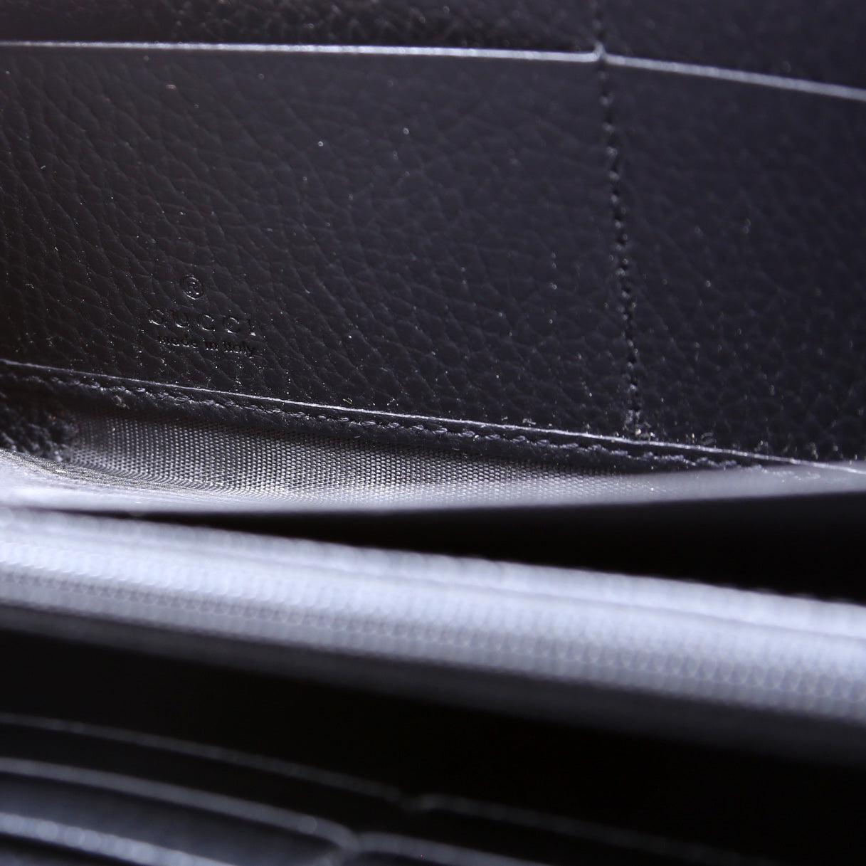 GG Leather Zip Around Wallet
