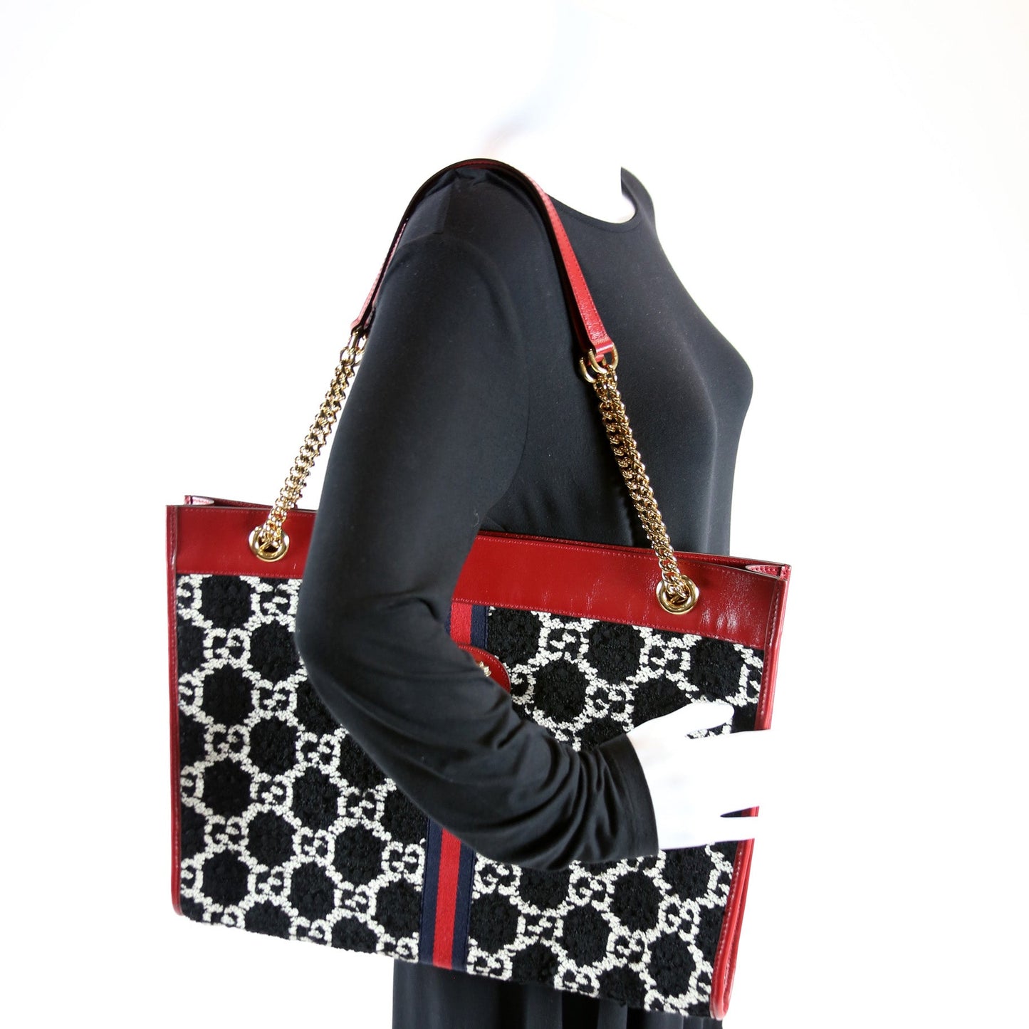 Rajah Chain GG Tweed Tote