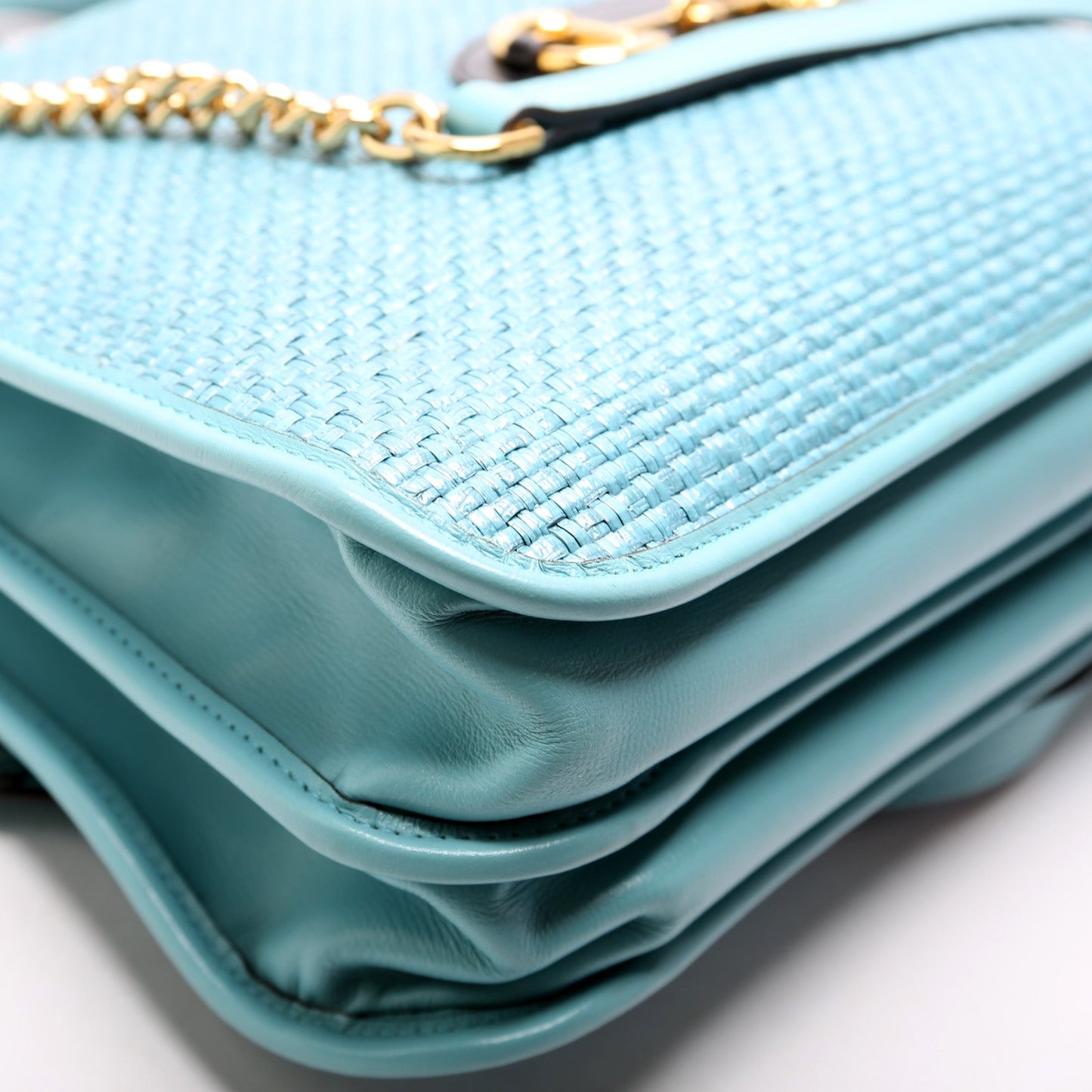 Horsebit Raffia Large Tote